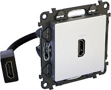 Розетка HDMI без рамки Legrand Valena Life 1-м алюминий картинка